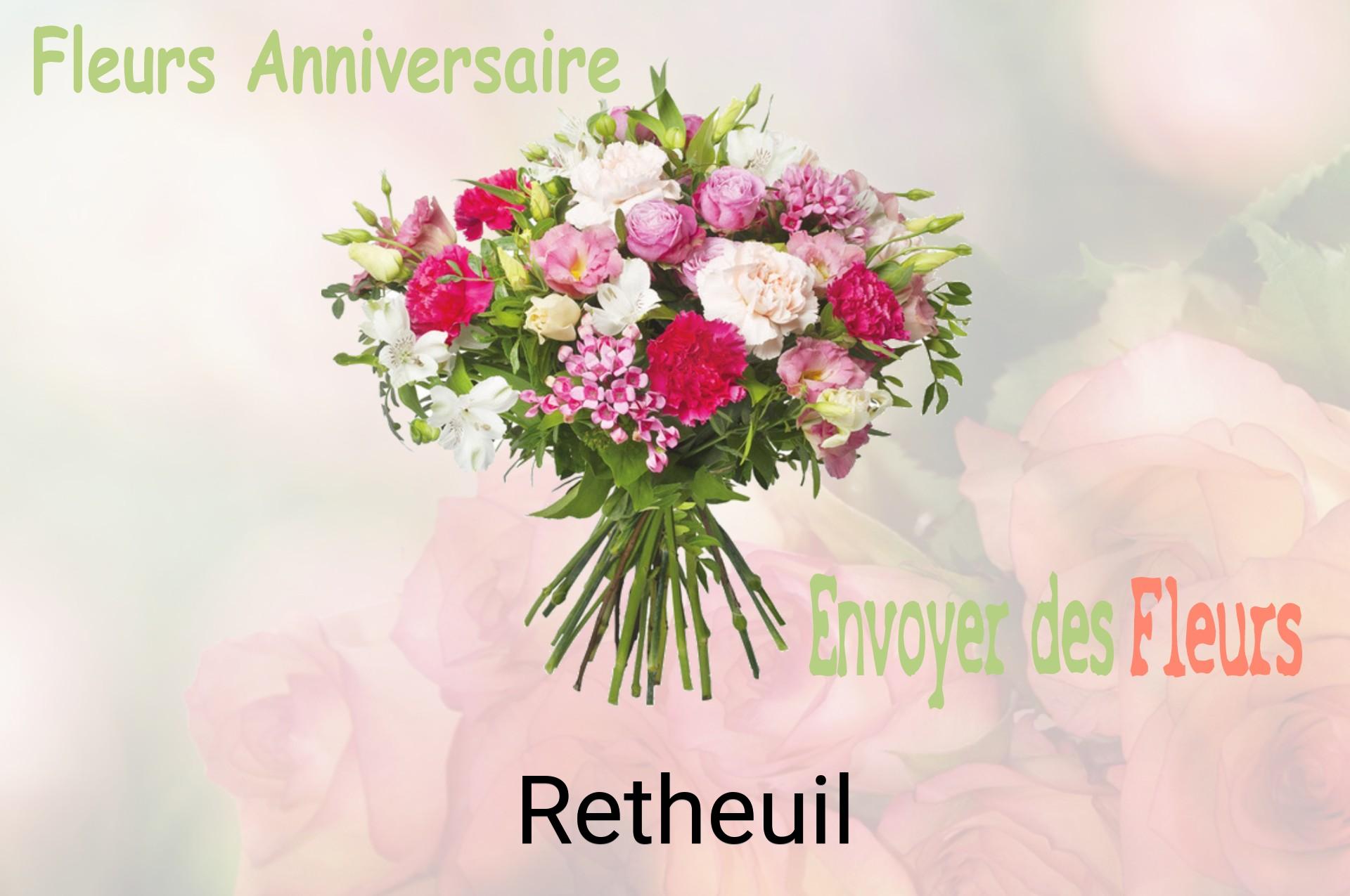 Bouquet de fleurs d’anniversaire livré à Retheuil