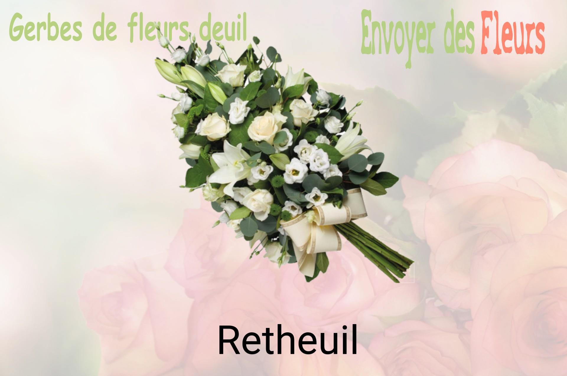 Gerbe de fleurs de deuil livrée à Retheuil